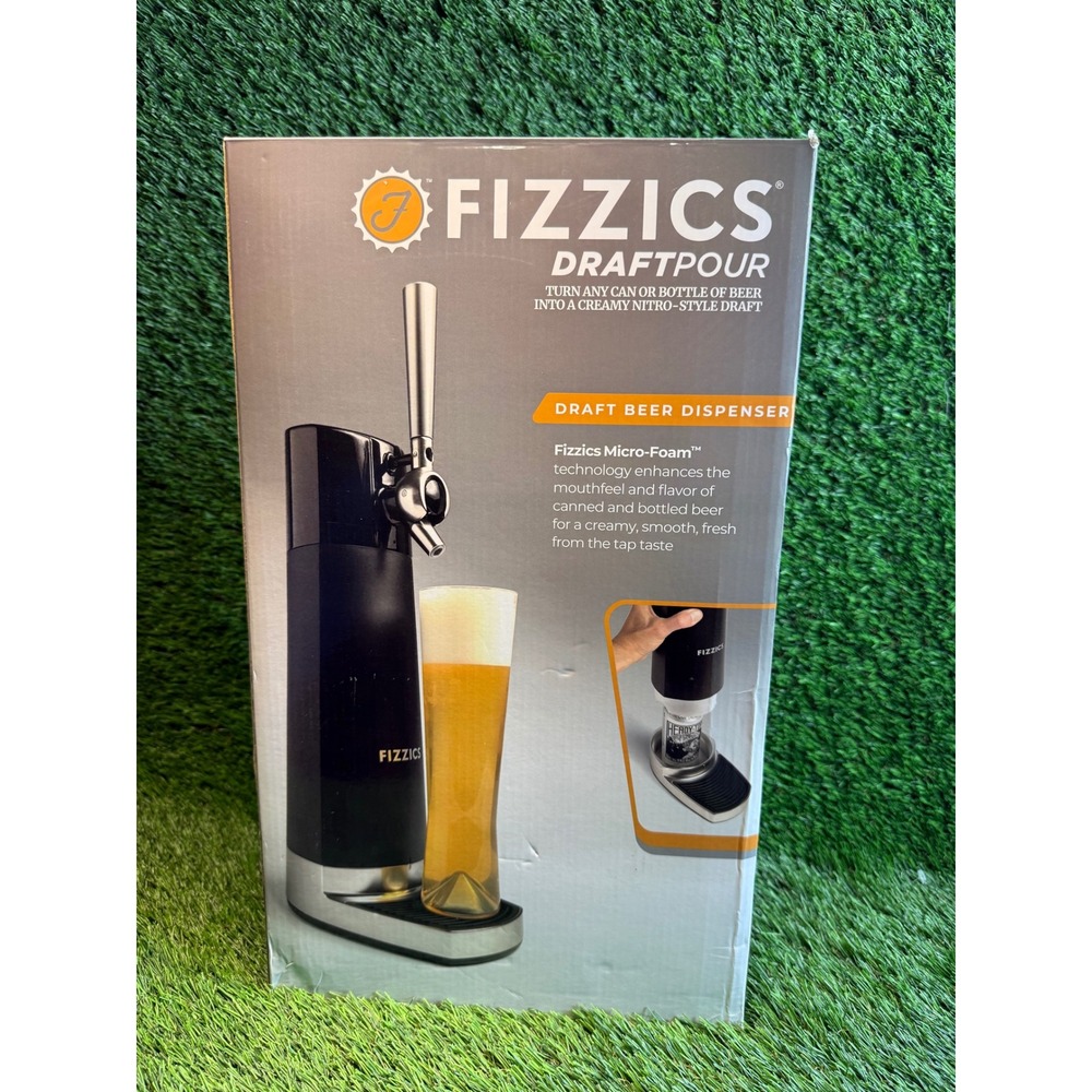 Fizzics DraftPour Beer Dispenser FZ-403 Black Silver Micro-Foam Nitro Style Tap